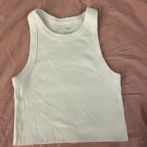 aerie white tank top small
